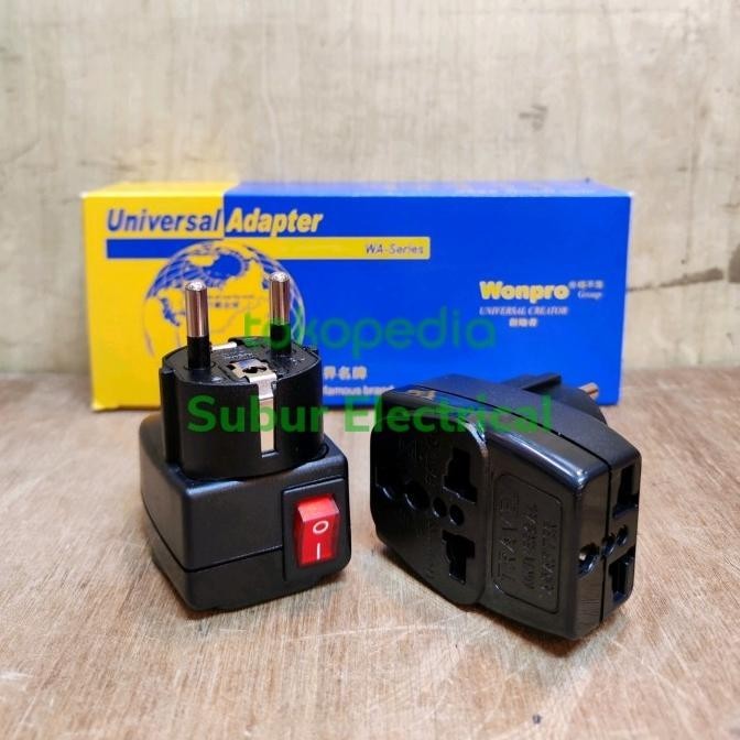 Terbaik Wonpro Wsa11-9/Wsa29 Oversteker Kaki3 Colokan Travel Adaptor Universal Terbaik