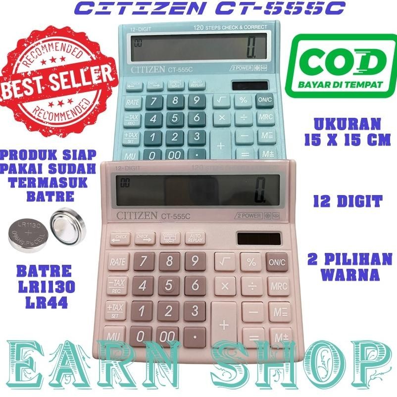 

Special Promo KALKUKATOR FANCY WARNA WARNI CITIZEN CT 555C CT-555C CT555 Termurah