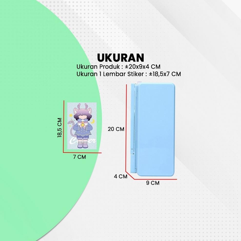 

yt- Tempat Pensil Lipat 2IN1 Multifungsi Tempat Penyimpanan Alat Tulis Anak Sekolah / Pencil Case Book Holder Portable / Kotak Pensil Lipat dengan Tatakan Buku dan Papan TulisMiniPraktis BUNDA A73 Sale