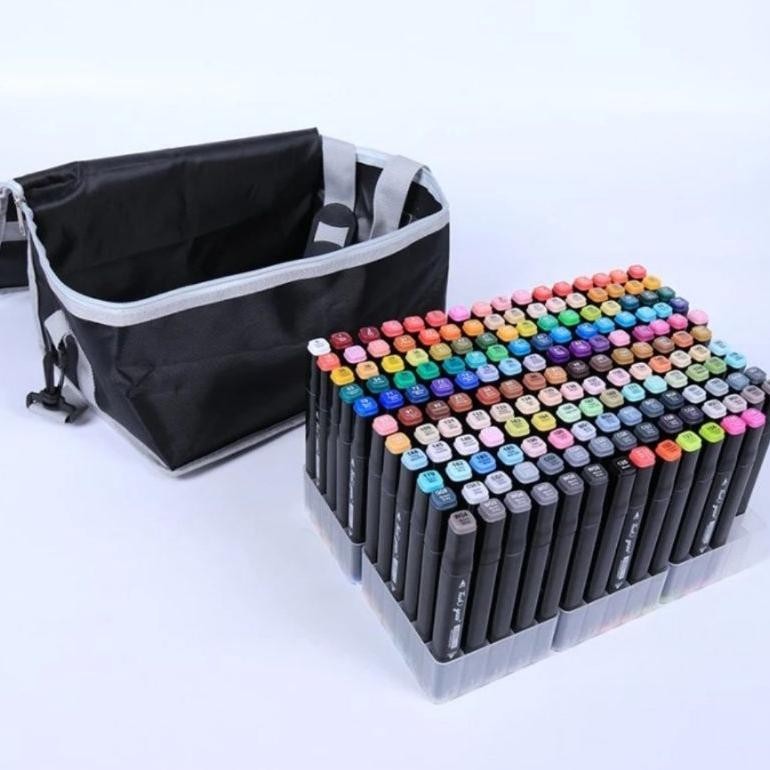 

io-98 Penjual LokalTouchFive 120 Warna Sketsa Spidol Umum General Marker Set Animation Markers / Twin Market Set Spidol Premium