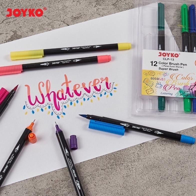 

Murah Meriah Color Brush Pen Pena Kuas Warna Joyko CLP-13 12 Warna Color Murah
