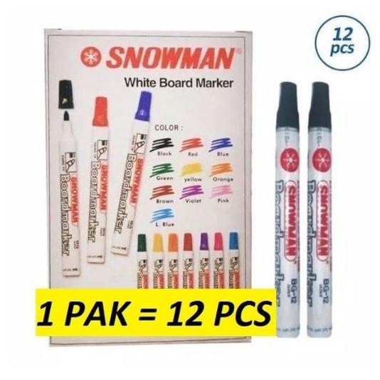 

GF21 (12pc) SPIDOL WHITEBOARD SNOWMAN BG 12 / SEPIDOL PAPAN TULIS ABG 12 / SPIDOL PAPAN TULIS BISA DIHAPUS Original