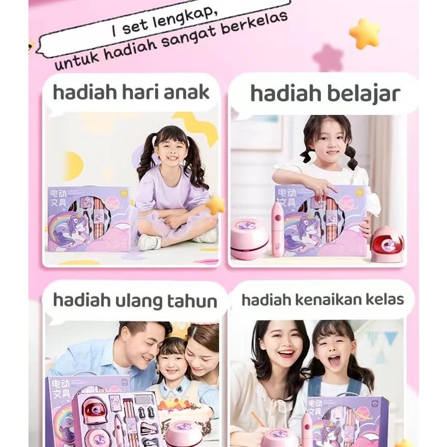 

CQ37 CNO Set perlengkapan alat tulis otomatisAutomatic Electric Stationery SetKit Alat Tulis Elektrik Kemasan mewah Rautan Penghapus Vacuum Pensil7 pcs 11 pcs muurah Viral