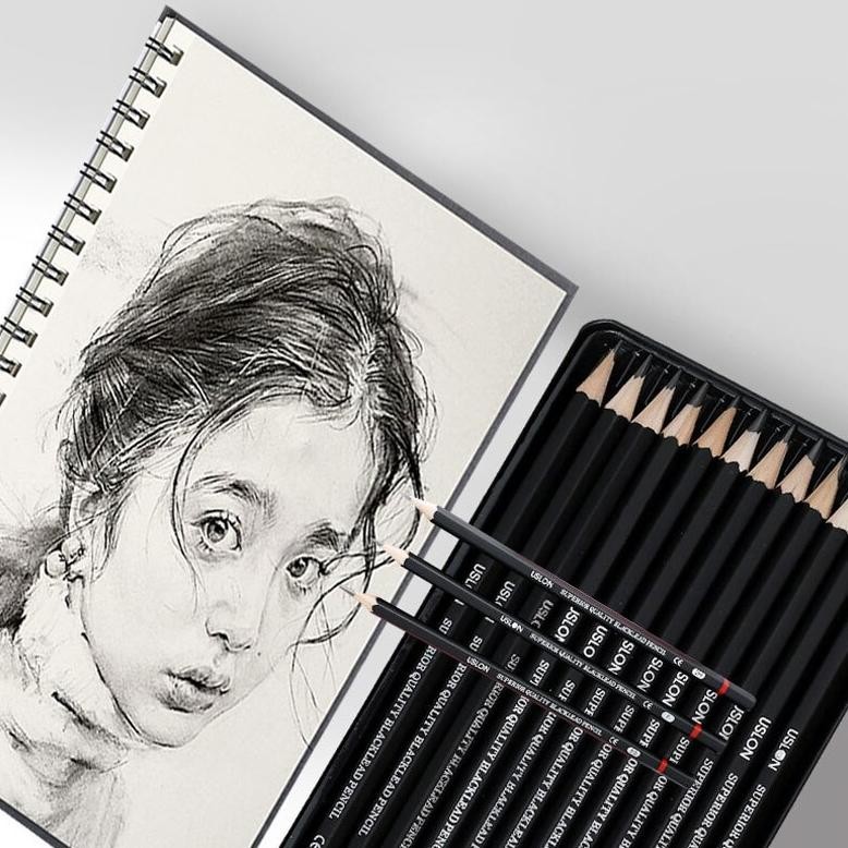 

ukd-23 Isi 12 Pensil Sketsa Pensil Gambar Lengkap Drawing Pencil Set Charcoal Pencils Set Murah