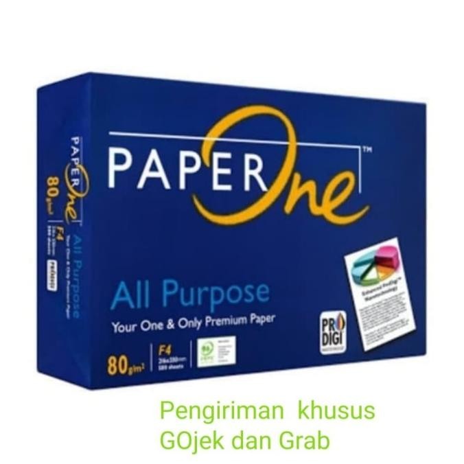 

Terlaris Kertas Fotocopy 80Gr Folio Paperone Perbox Khusus Grab /Gojek Ready Stok