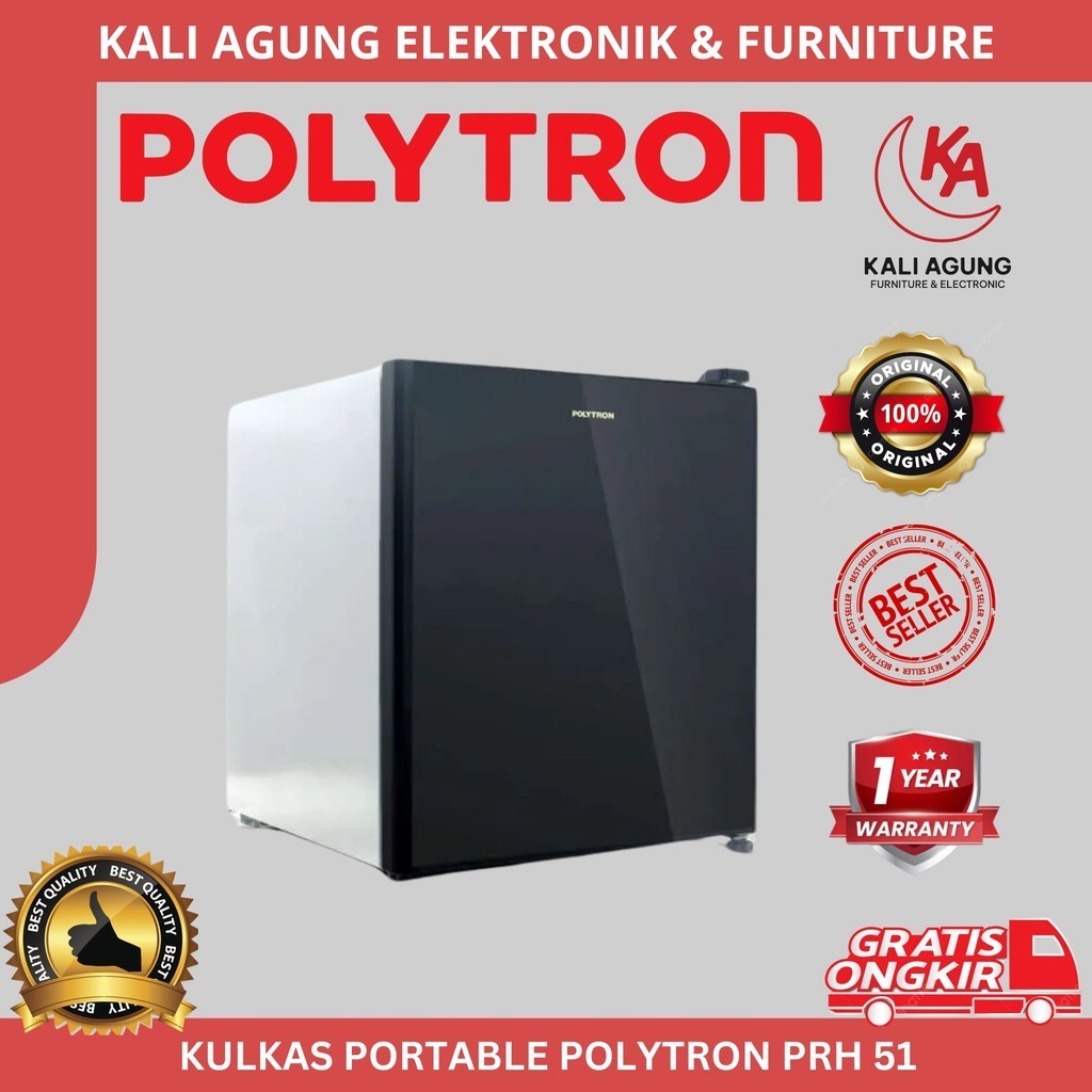 KULKAS PORTABLE POLYTRON / KULKAS MINI / KULKAS MINIBAR / POLYTRON PRH 51 / GRATIS KIRIM SERANG KOTA
