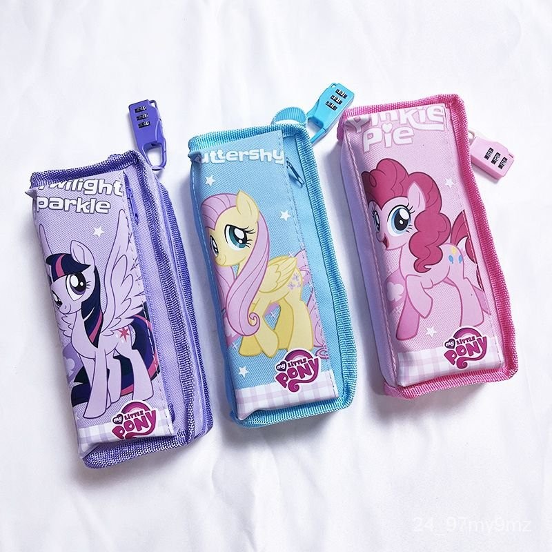 

My Little Pony Pencil Case for Girls Primary and Secondary School Students Stationery Case Large Capacity Lengthened with Lock JXXY