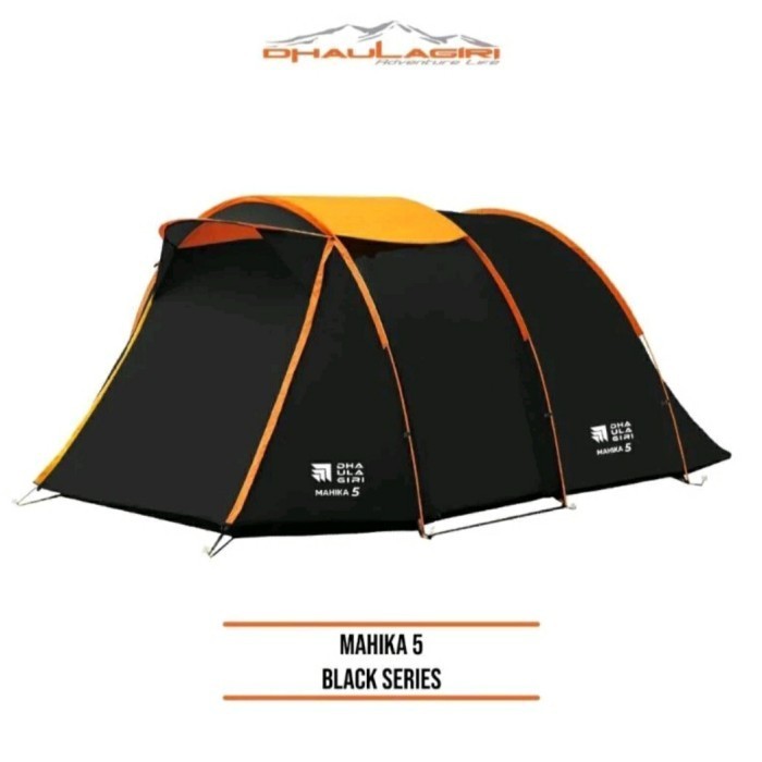 {DianShop} tenda dhaulagiri mahika 5 original tenda kapasitas 5 6 orang camping - black series Murah