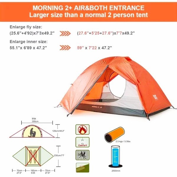 {DianShop} Tenda Camping Mis Mountain Inn Sport Morning 2 Air Ultralight Murah
