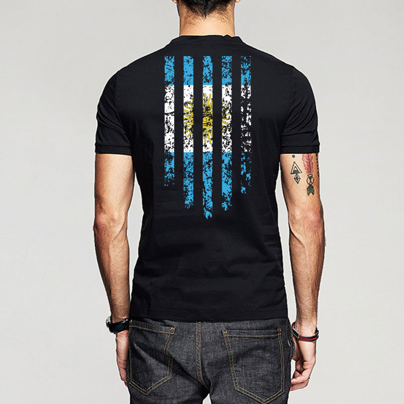 Bendera (NEGARA MANA PUN) Kaos Pria Bermotif Argentina Korea Kanada Brasil Turki AS Australia Spanyo