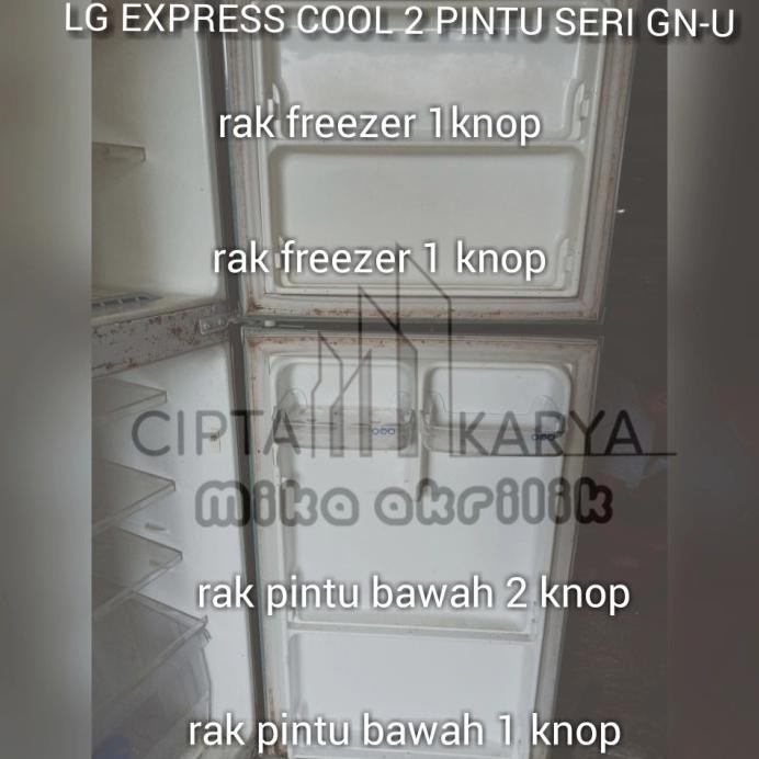 RAK BOTOL KULKAS LEMARI ES CUSTOM 3MM LG EXPRESS COOL 2PINTU SERI GN-U