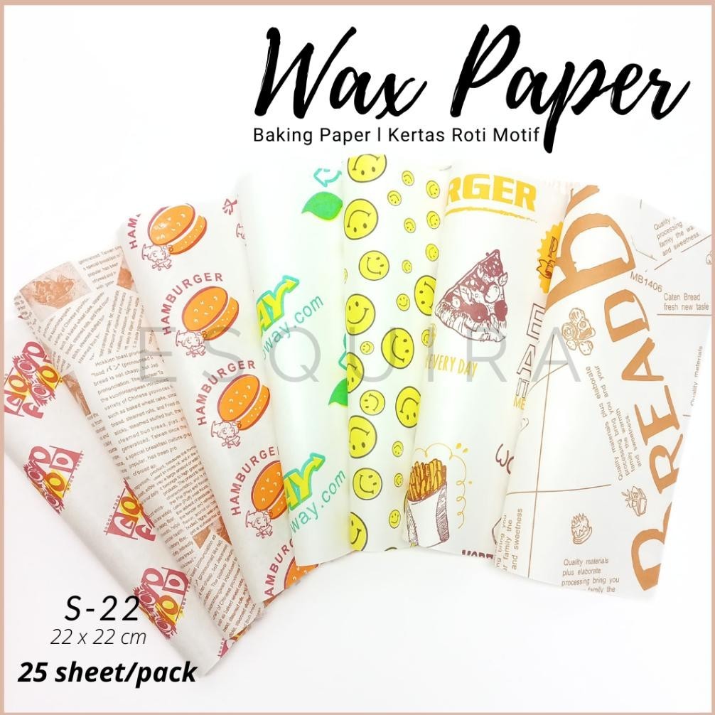 Wax Paper 25 Pcs / Korean Bento Cake Baking Paper / S-22