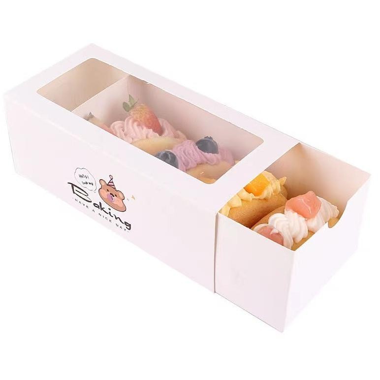 

re-65 Dus Kotak Box Donat Bomboloni Brownis Donut Kardus Kemasan Makanan 10pcs Original