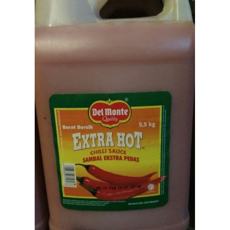

Delmonte Saus Extra Hot Jerigen 5,5 Kg