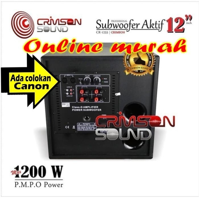 SUBWOOFER AKTIF CRIMSON CR1255 CR 1255 12 INCH ORIGINAL