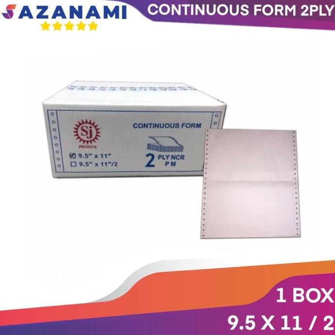 

2 PLY CONTINUOUS FORM 9.5 X 11/2 KERTAS KOMPUTER KERTAS LUBANG 2PLY saz4 Kualitas Baik