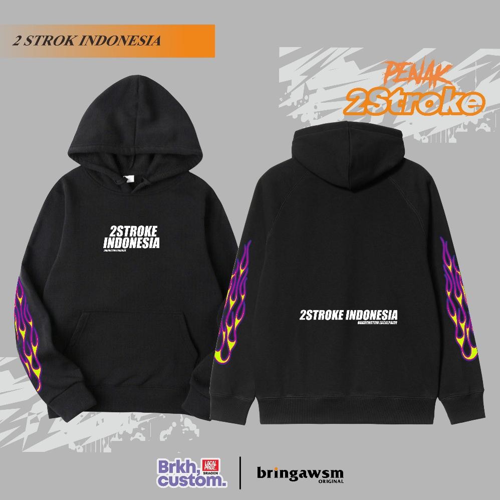 Terlaris Hoodie 2Stroke Purple Flame Edition 001 Hoodie 2Stroke Hoodie Racing Indonesia Hoodie Distr