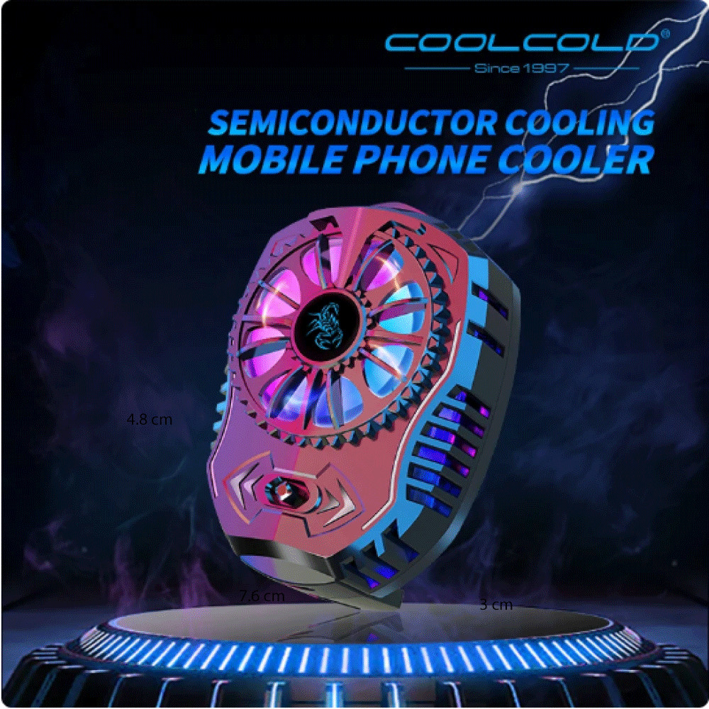 Coolcold Smartphone Cooling Fan Kipas Pendingin HP Gaming RGB - G4/cooler laptop/alas pendingin lapt