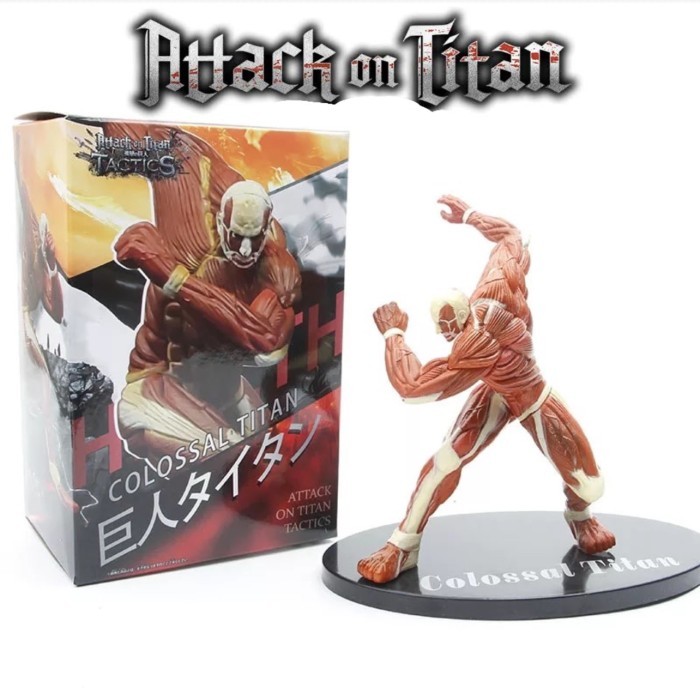 ACTION FIGURE ATTACK ON TITAN COLOSSAL TITAN FORM PAJANGAN MINIATUR
