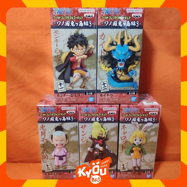 WCF One Piece Wanokuni Onigashima 3 Osoba,Kaidou,Luffy,Carrot,Momonosu