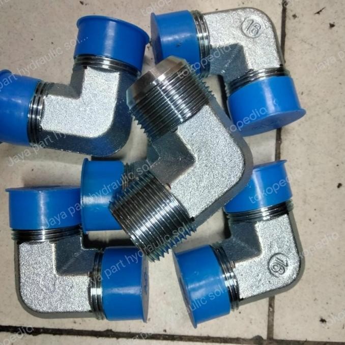 ELBOW NEPPLE 1 NPT X 1 JIC / ELBOW NEPEL HYDRAULIC NPT X JIC 1" INCH