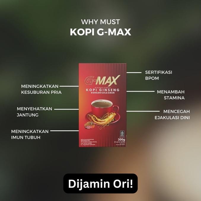 

G-Max Kopi Ginseng Gmax Penambah Stamina Pria Dewasa