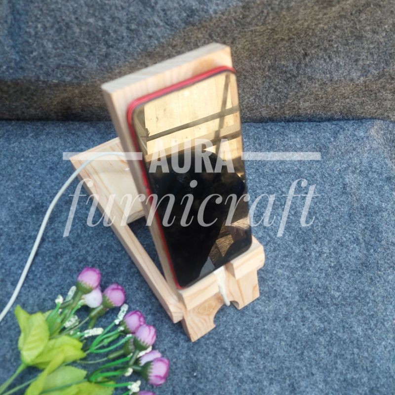 Holder standing hp kayu