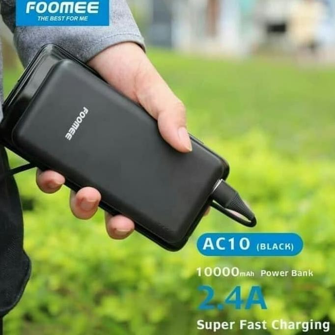 power bank foomee simple 10000mah ac10 hitam
