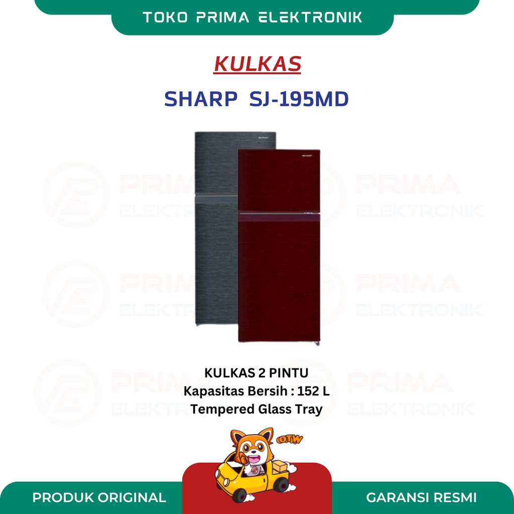 SHARP KULKAS 2 PINTU SJ-195MD