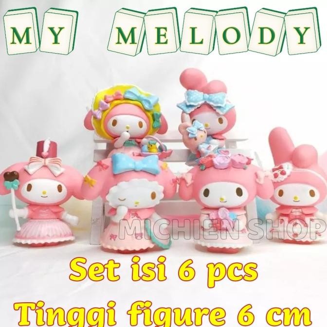 

My Melody Kt Anime Kucing Jepang Figure Topper Cake Kue Ulang tahun