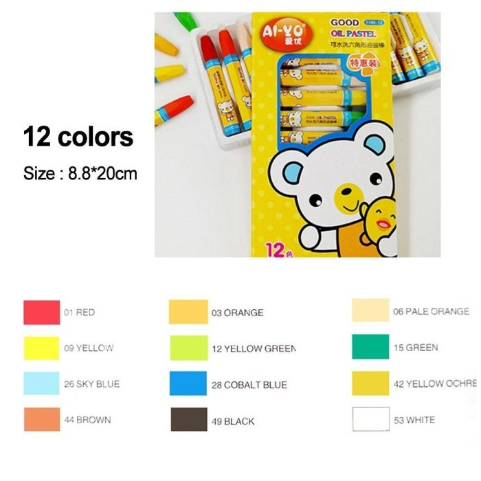 

Azalia Karen Oil Pastel Art Supplies Nontoxic Untuk Alat Lukis Artis Pena