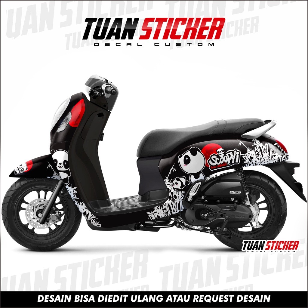 Sticker Striping Decal New Scoopy 2021 Sticker New scoopy 2021 Stiker Scoopy 2021 Motif cute panda