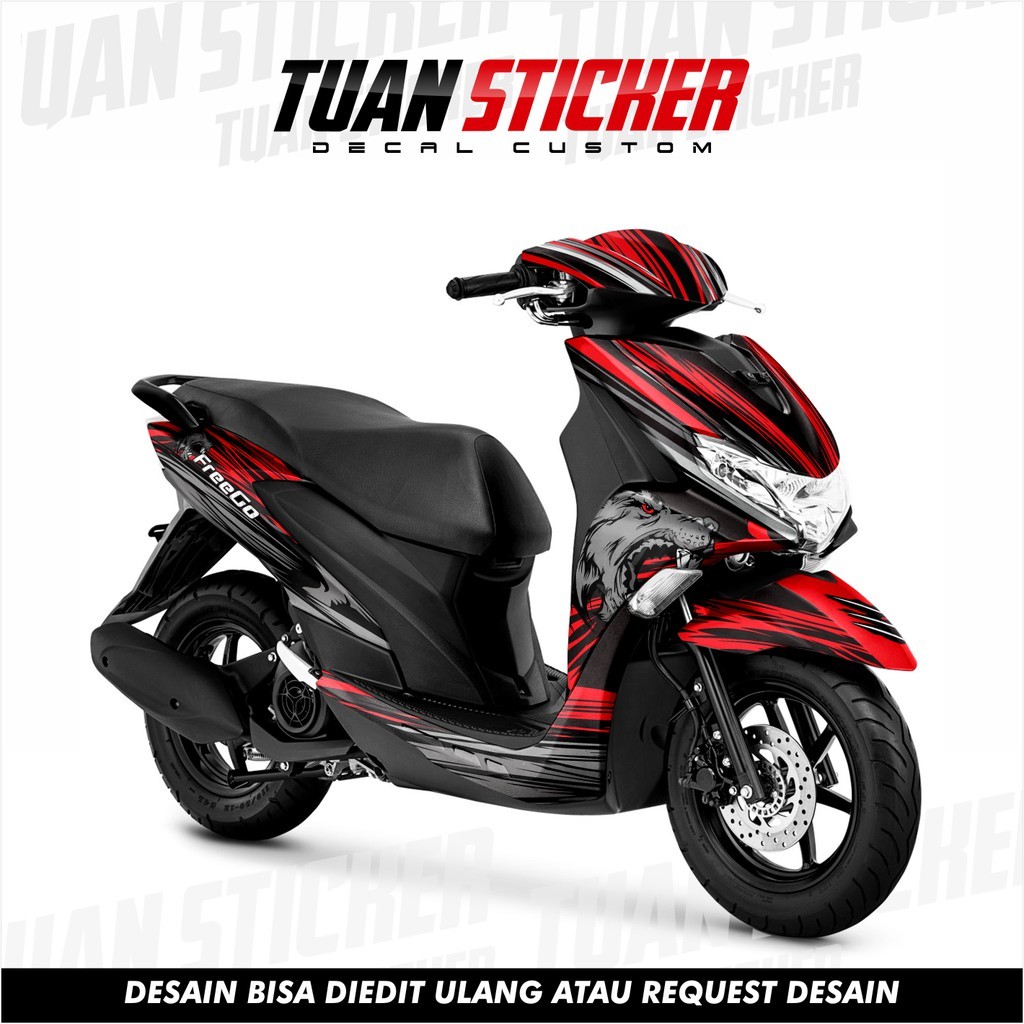 Sticker Decal Freego, Sticker Yamaha freego, Striping Freego full body, Stiker Yamaha Freego wolf