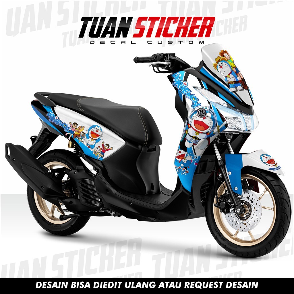 Sticker Striping Decal Yamaha Lexi, Sticker Decal Lexi, cetak sticker lexi, striping lexi doraemon