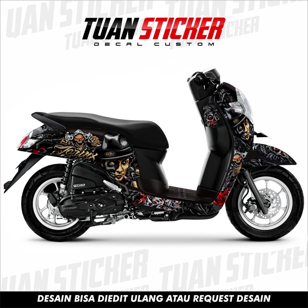 Sticker Striping Decal Scoopy New stiker scoopy jerinx custom design