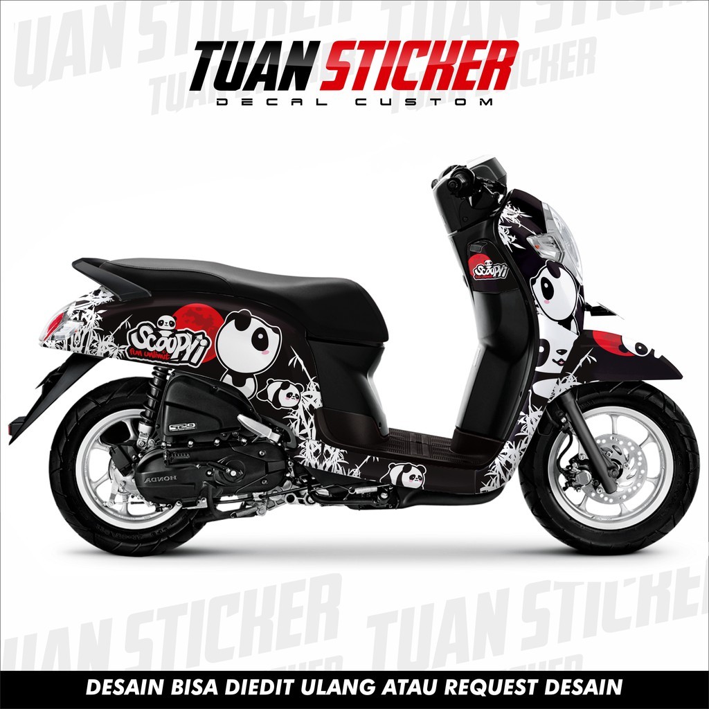 Sticker Striping Decal Scoopy New, decal sticker scoopy, cetak striping decal scoopy panda custom