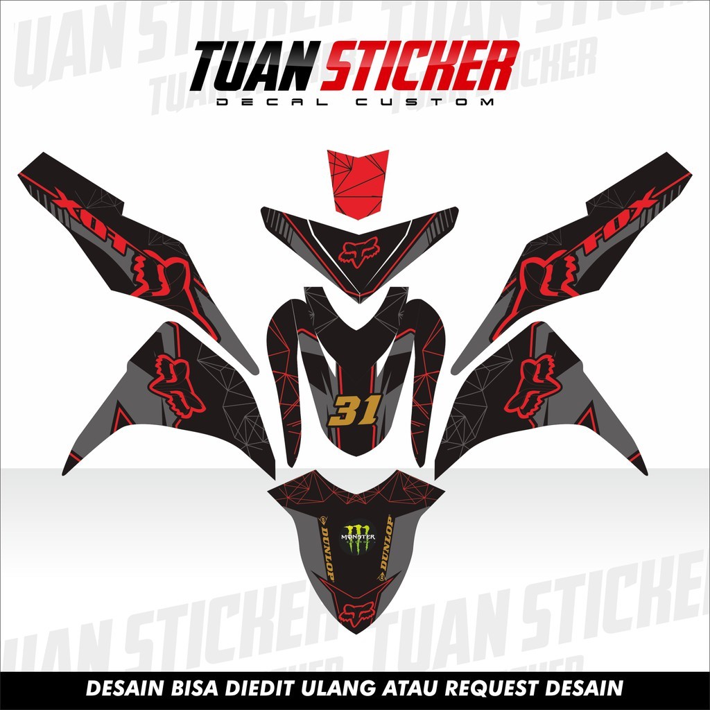 Sticker Striping decal Mio M3, Decal yamaha Mio M3, Striping Mio M3, Sticker Mio M3 FOX