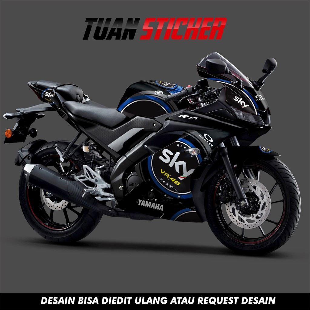 Sticker Striping Decal Yamaha R15 V3, Sticker Decal R15 V3, Sticker R15 , striping R15 V3 Sky