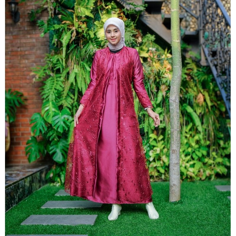 Gamis Wanita Terbaru 2024 Dress Pengajian Bahan Adem Dres Remaja Muslim Maxydrees Mididres Modern Gh