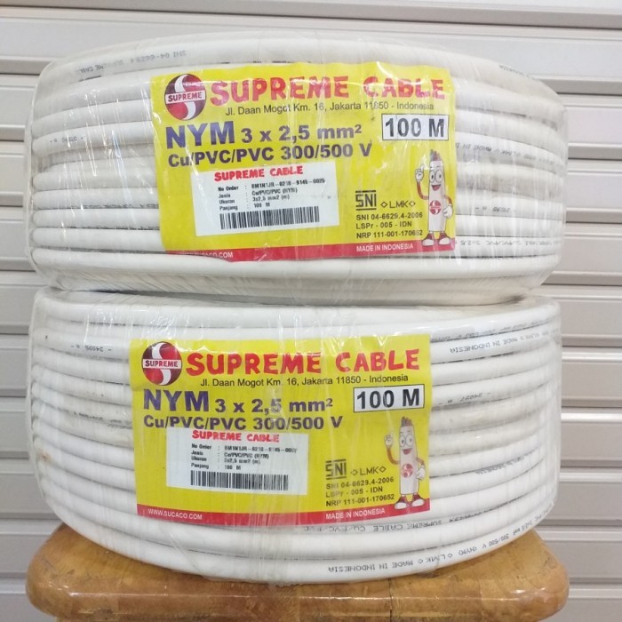 Ready Stok - Kabel Nym 3X2.5 Supreme Nym 3X2,5 Supreme Nym 3 X 2,5 Mm Supreme @100M
