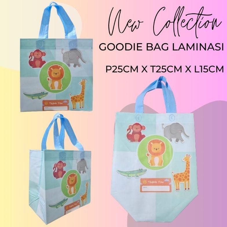 

SPECIAL Goodiebag ulang tahun 25x25x15 DINO[Lusinan isi 12pcs] - tas ulang tahun baby dino un-1
