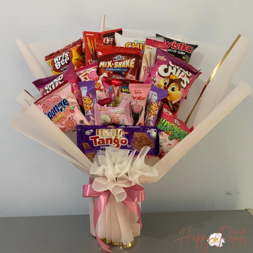 

ORIGINAL CUSTOM BOUQUET SNACK LARGE SIZE II BUKET SNACK RAMADHAN II HAMPERS LEBARAN ryu-56