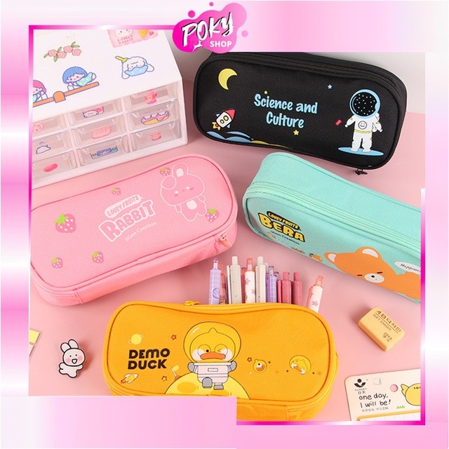 

GAA POKY - S5832 TEMPAT PENCIL FASHION KOREA / PENCIL CASE CUTE / KOTAK PENSIL KARAKTER LUCU /