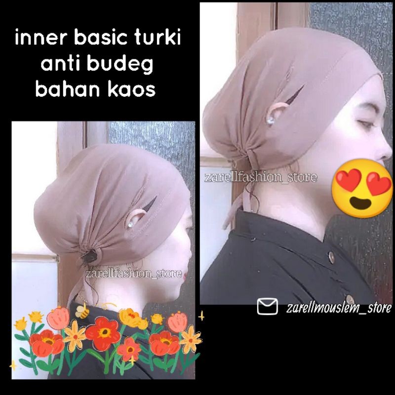 Dapatkan Zarellfashion - Ciput Anti Budeg Ciput Hijab Anti Geser Bahan Kaos / Inner Anti Budeg /