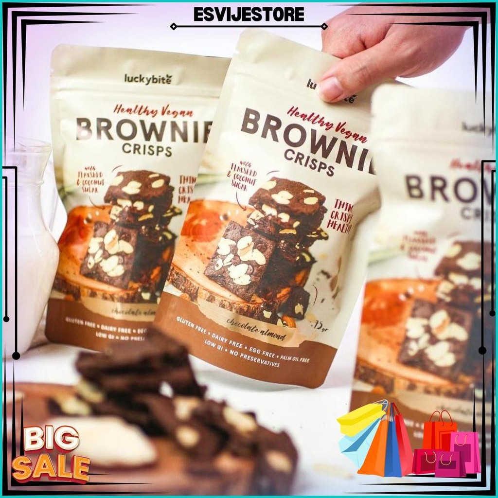 

Vegan Brownie Crisps (75Gr) - Gluten Free & Healthy - Luckybite D Cod