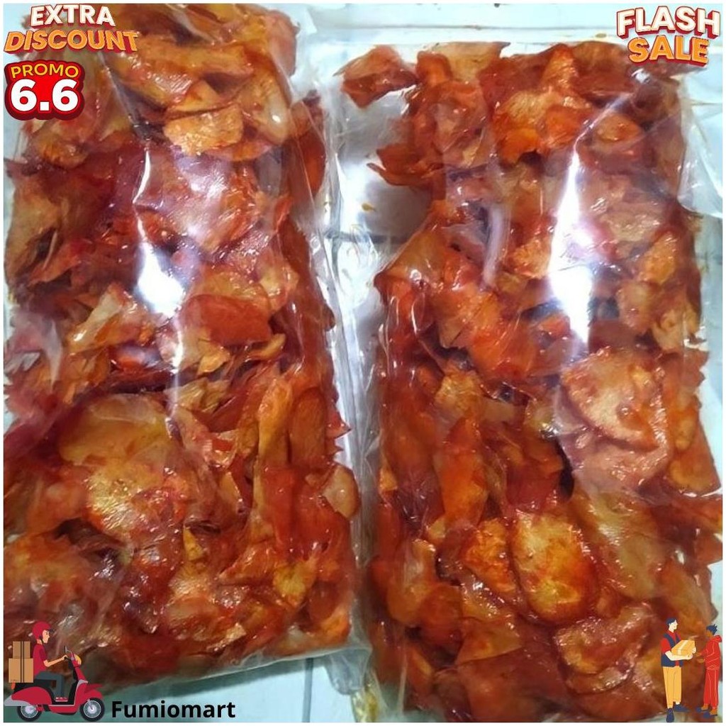 

Keripik Singkong Lengket Pedas Manis - 500 Gram D Gratis Ongkir