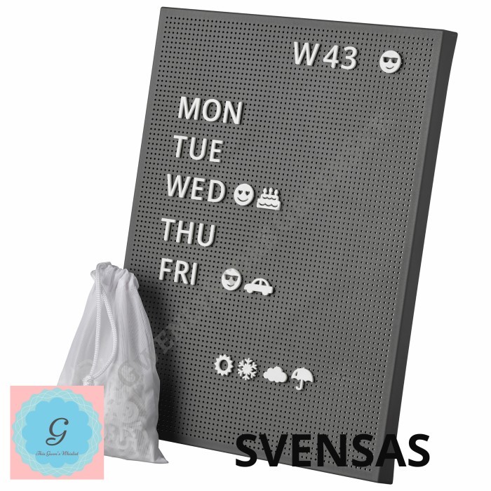 

Terbaru Papan Huruf Felt Letters Welcome Menu Board Pegboard Serbaguna Promo Ready Stok