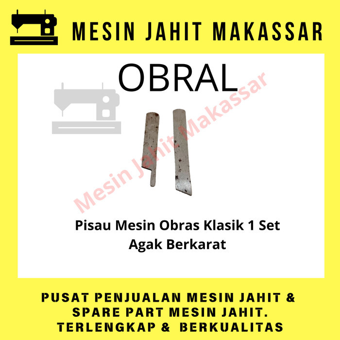 

>*>*>*>*] OBRAL Pisau Mesin Obras Klasik 1 Set (Sedikit Berkarat)