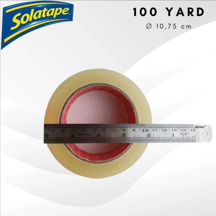 

] [ISI 6 ROLL] Lakban Bening 100 Yard Real Merek Solatape