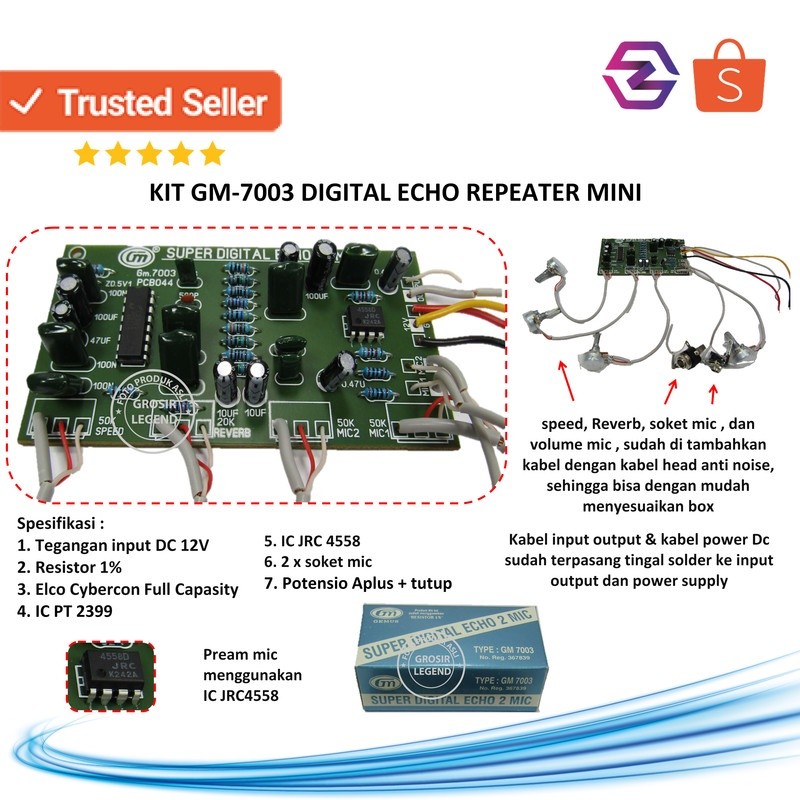 Kit digital echo repeater mini GM 7003